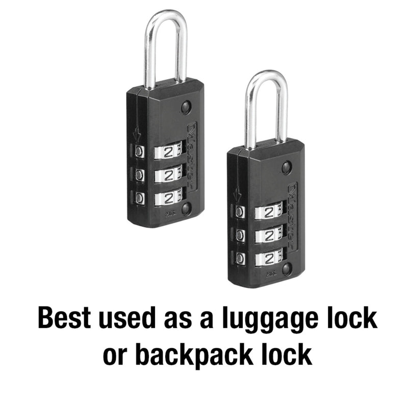 Compact Set Your Own Combination Lock, 13/16 in Wide - 2-Pack