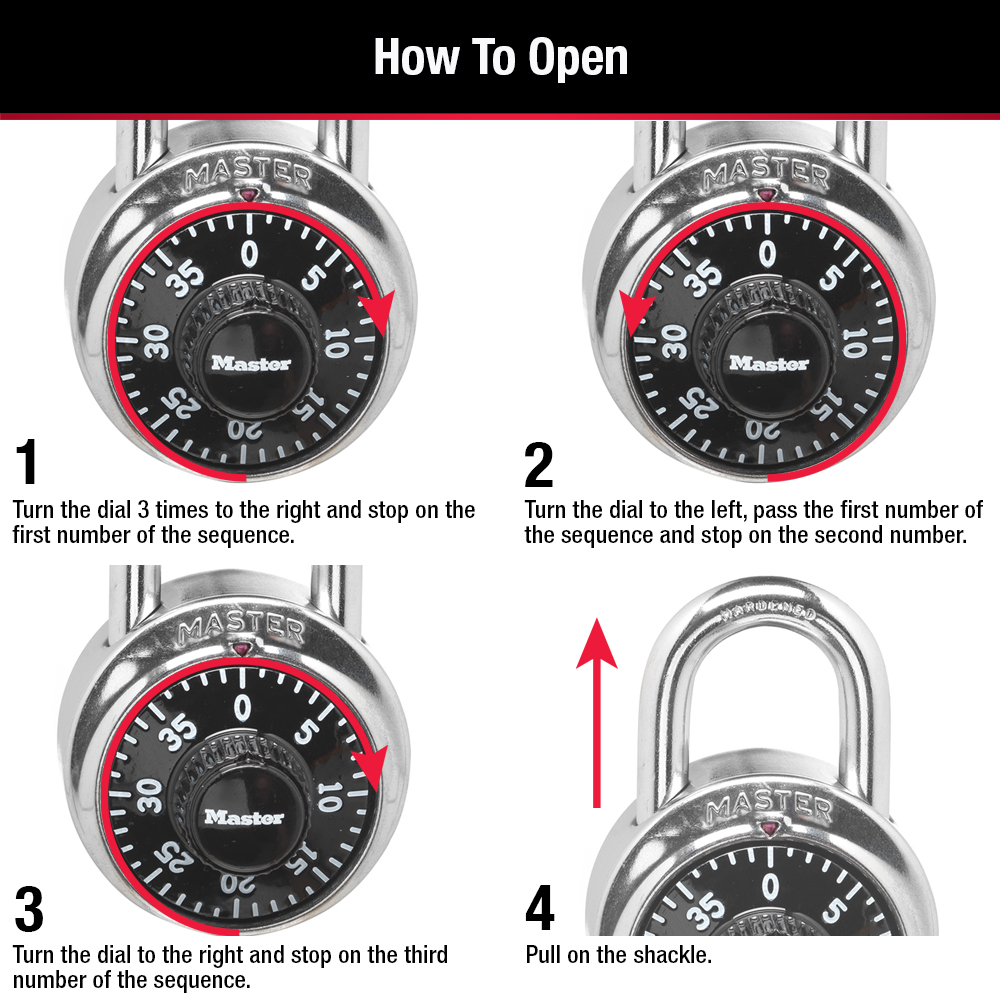 1500T Combination Dial Padlock – Master Lock Store