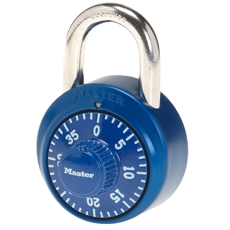 Combination Dial Padlock with Aluminum Cover 1530DCM; Assorted Colors