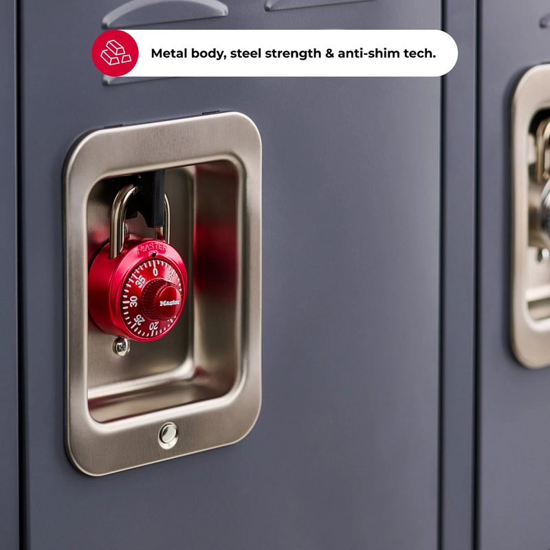 Combination Dial Padlock with Aluminum Cover 1530T; 2-Pack; Assorted Colors