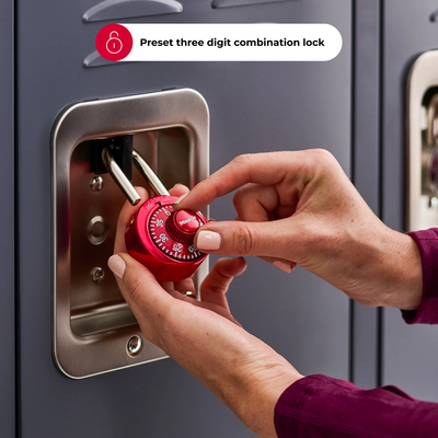 Combination Dial Padlock with Aluminum Cover 1530T; 2-Pack; Assorted Colors