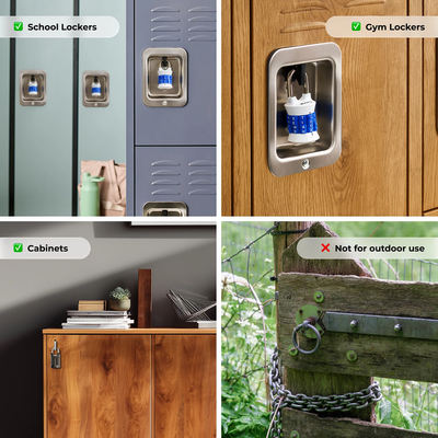 Set Your own WORD Combination Padlock 1535DWD; Assorted Colors