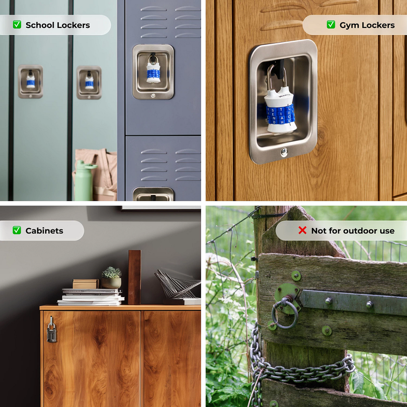 Set Your own WORD Combination Padlock 1535DWD; Assorted Colors
