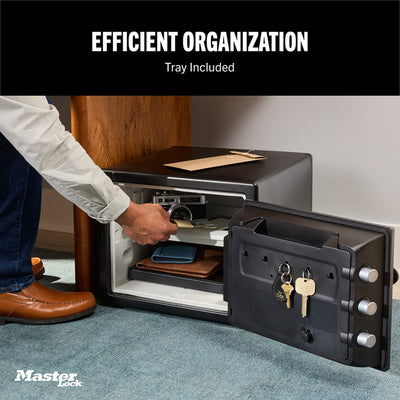 Master Lock Black Premium 2-Hour Fireproof Safe with Digital Keypad, .82 cu-ft