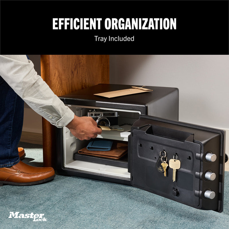 Master Lock Black Premium 2-Hour Fireproof Safe with Digital Keypad, .82 cu-ft