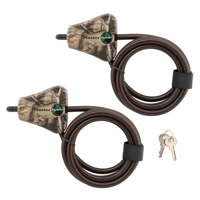 Adjustable Cable Lock, Mossy Oak® Blaze Python™ Lock, 6 ft x 5/16 in - 2-Pack