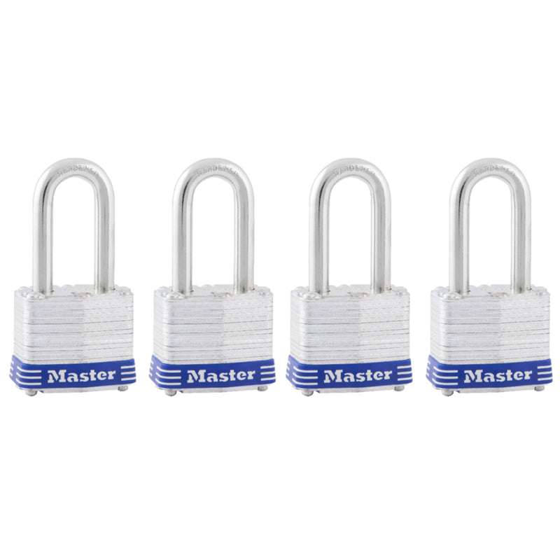 Laminated Steel Padlock, Pin Tumbler, 1-9/16 in Wide