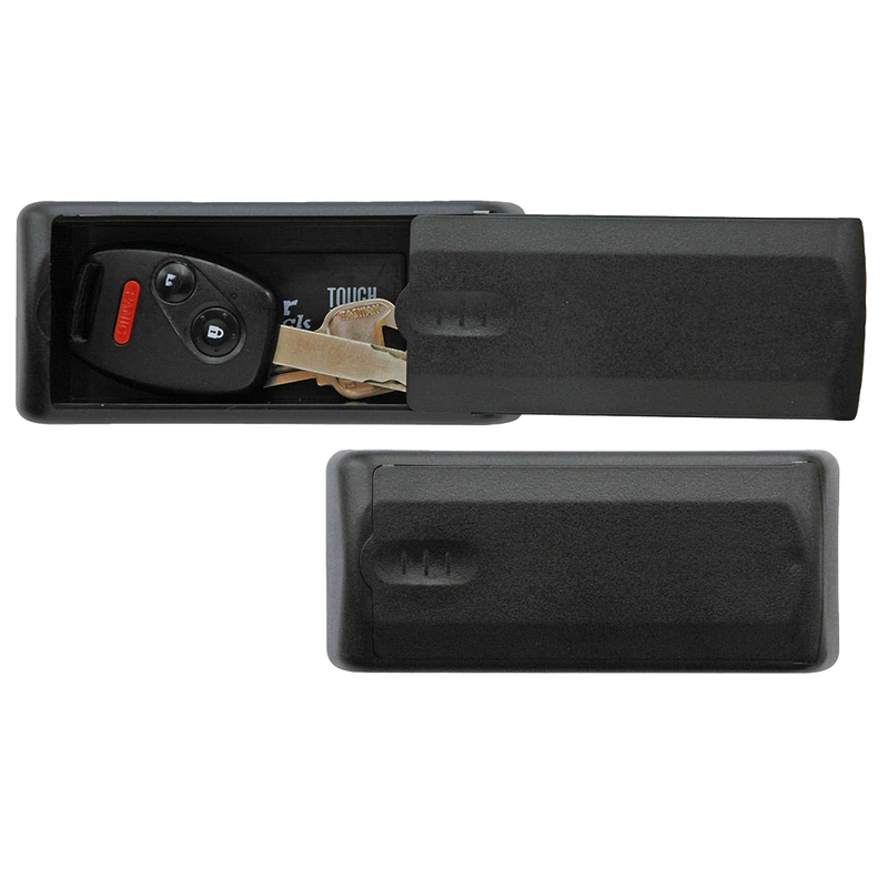 Portable Magnetic Lock Box for Keys, Plastic, 2 in W × 1–3/16 in H