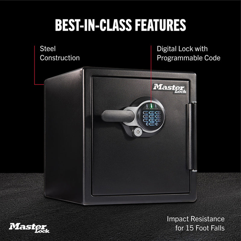 Master Lock Black Premium 2-Hour Fireproof Safe with Digital Keypad, 1.2 cu-ft