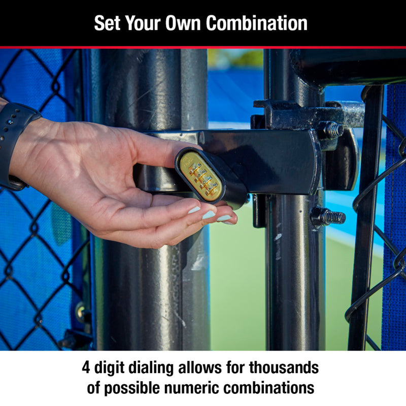 Black Solid Body Set Your Own Combination Lock, 2 in Wide