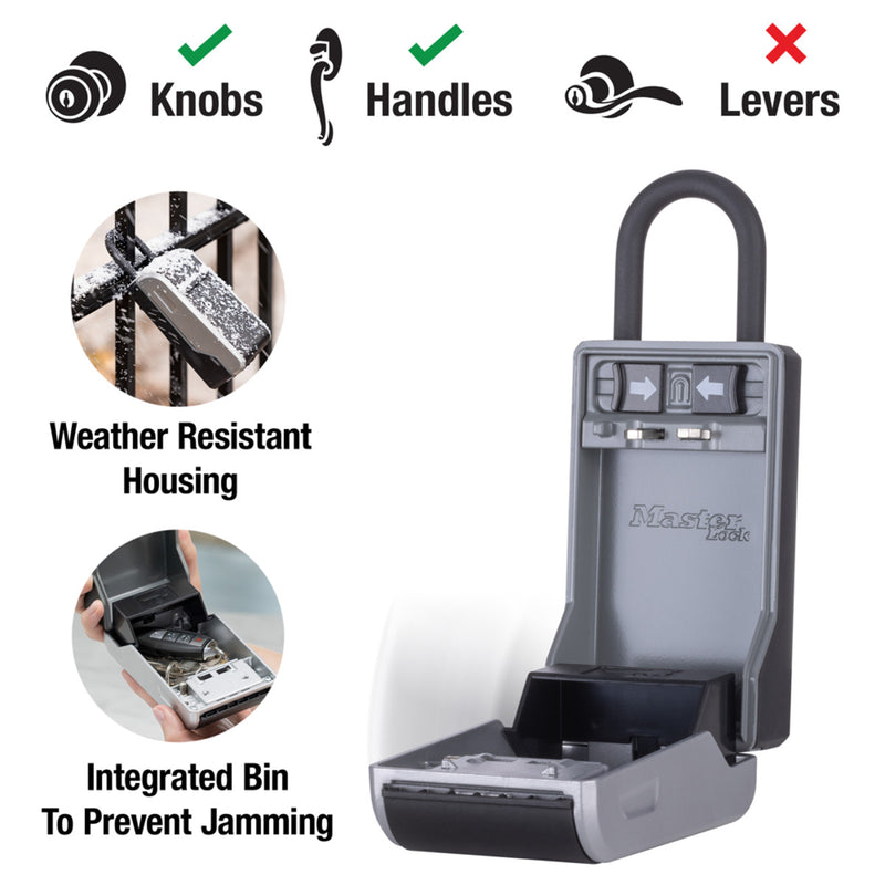 Large Key Lock Box with Removable Shackle