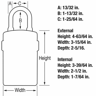 Portable Bluetooth® Lock Box for Keys, Metal, 3-1/4 in — 7-13/64 in