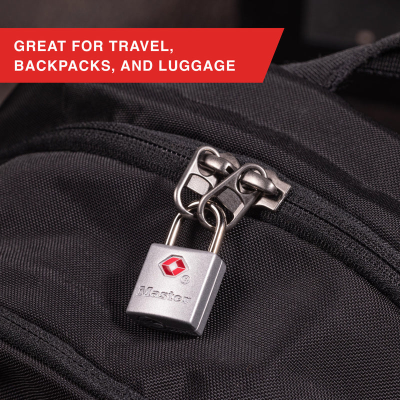 TSA Lock with Solid Metal Body, 7/8 in Wide