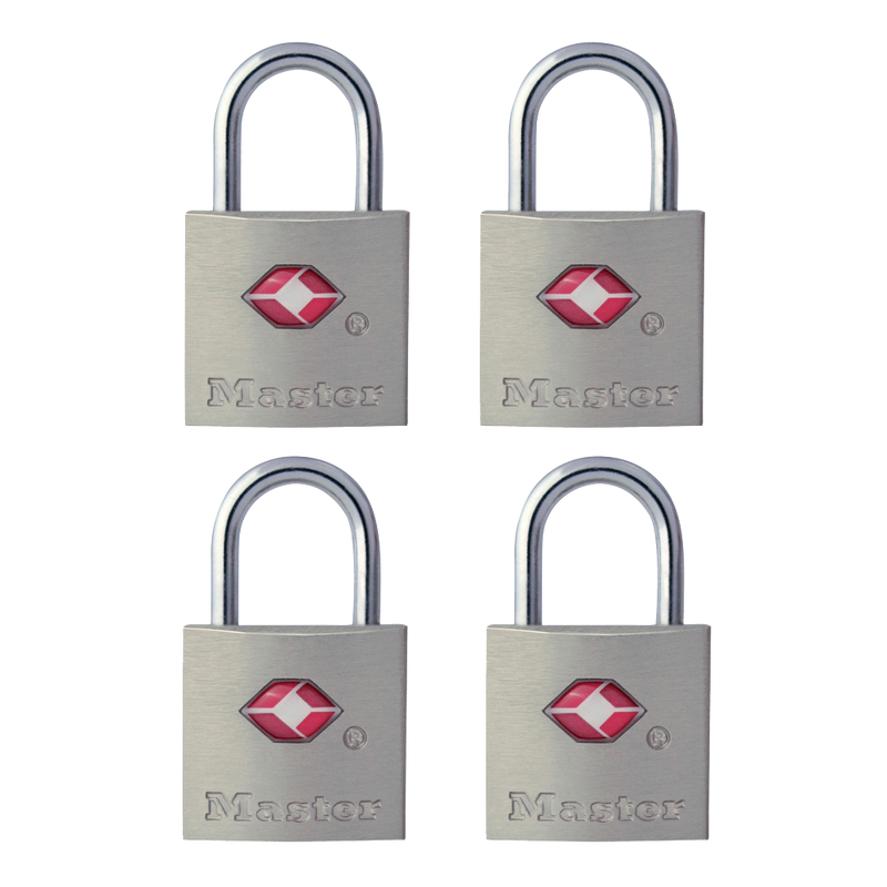 TSA Lock with Solid Metal Body, 7/8 in Wide, 2 pack
