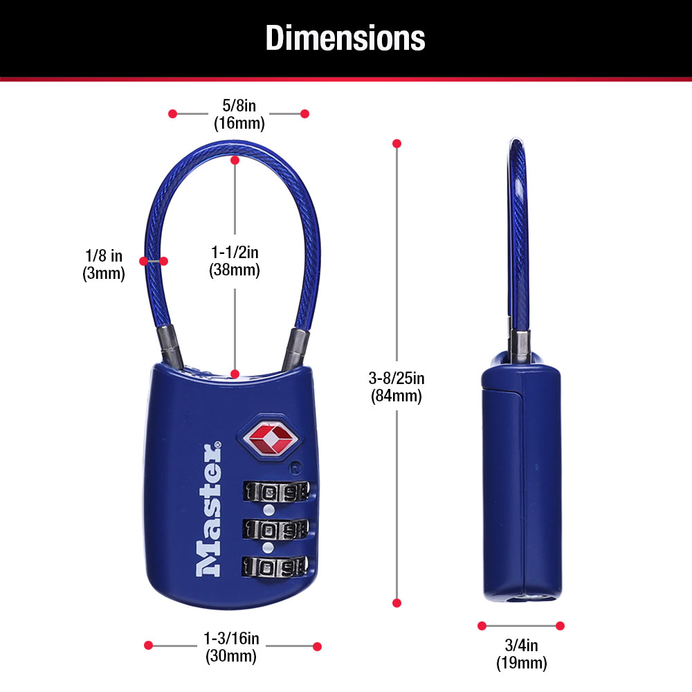 4688D Set Your Own Combination TSA Approved Luggage Lock Master Lock Store