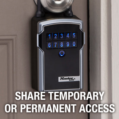 Portable Bluetooth® Lock Box for Keys, Metal, 3-1/4 in — 7-13/64 in