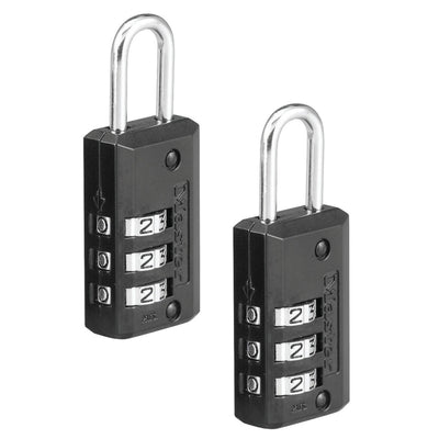 Compact Set Your Own Combination Lock, 13/16 in Wide - 2-Pack