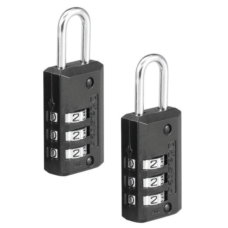 Compact Set Your Own Combination Lock, 13/16 in Wide - 2-Pack