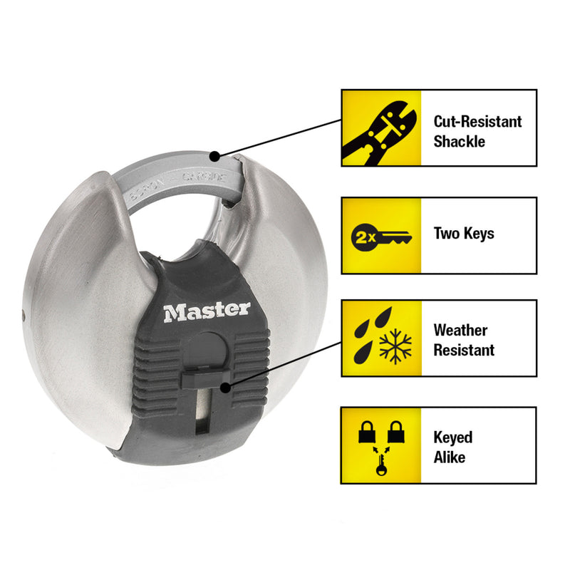 Magnum® Stainless Steel Discus Padlock M40XTRI