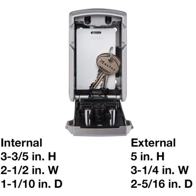 Bluetooth® Metal Wall Mount Lock Box, 3-1/4 in Wide