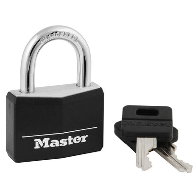 Vinyl-Covered Solid Body Padlock, 1-9/16 in Wide
