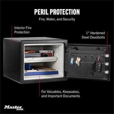 Master Lock Black Premium 2-Hour Fireproof Safe with Digital Keypad, .82 cu-ft