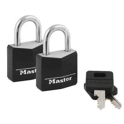 Vinyl-Covered Solid Body Padlock, 1-3/16 in Wide