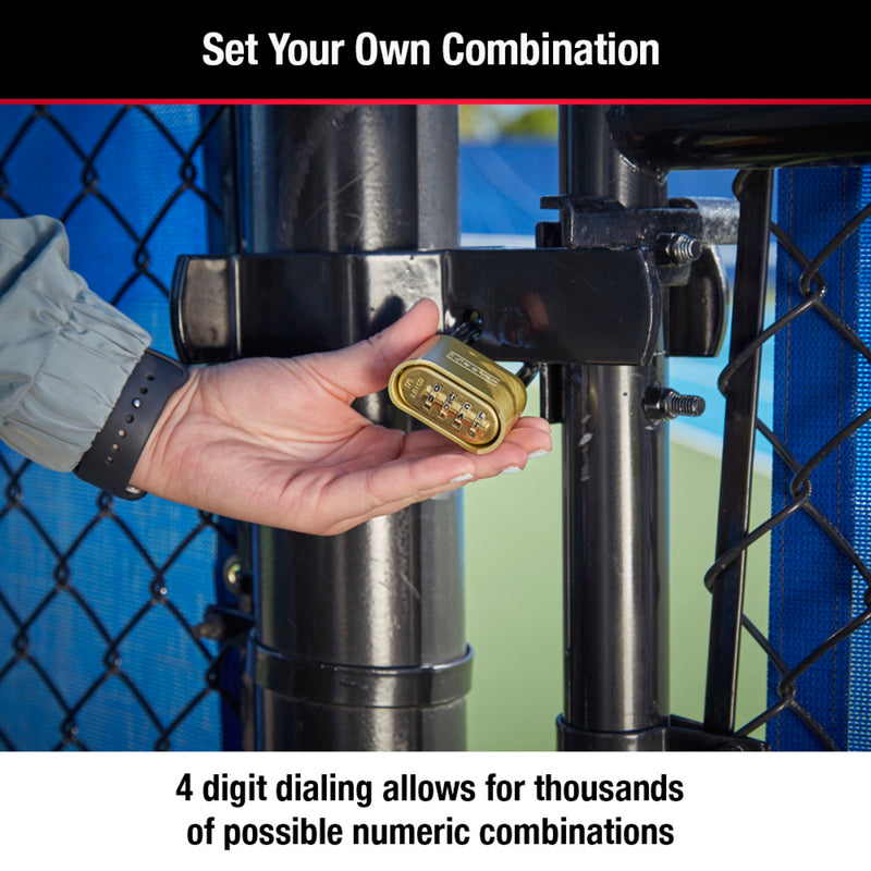 Bronze Solid Body Combination Lock, 2 in Wide