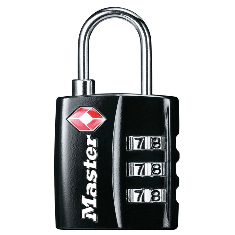 Small Black Set Your Own Combination TSA Lock, 1-3/16 in Wide