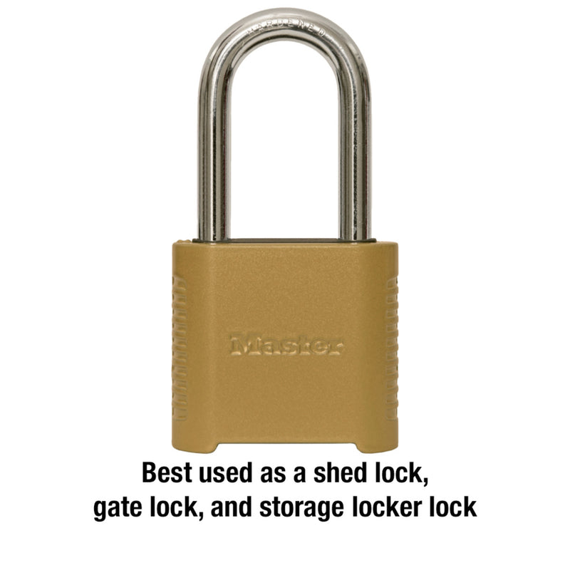 Long Shackle Set Your Own Combination Lock, 2 in Wide