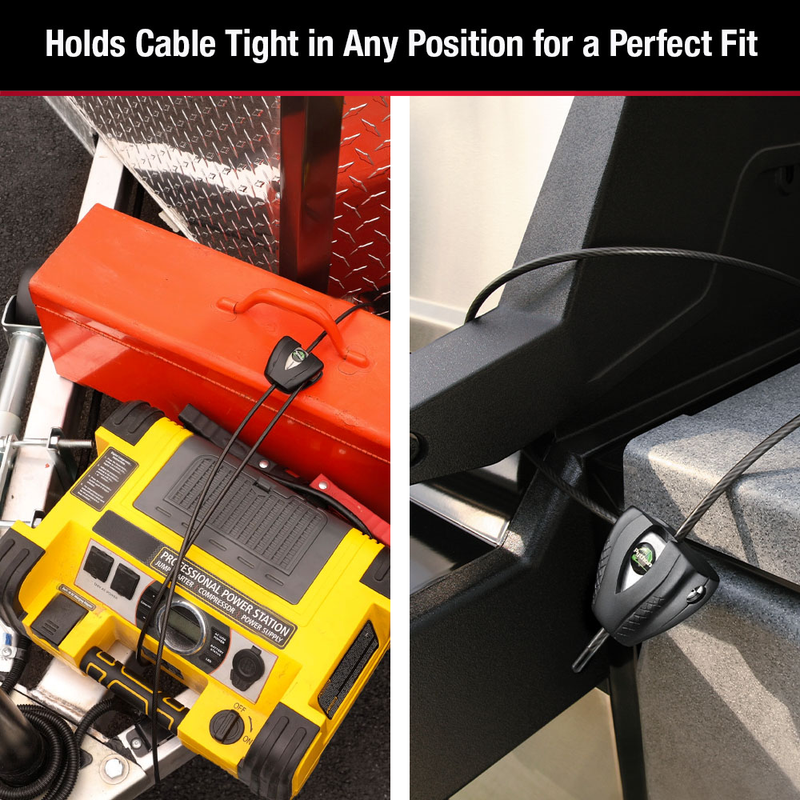 Adjustable  Python™ Cable Lock, 6 ft x 5/16 in – 2-Pack
