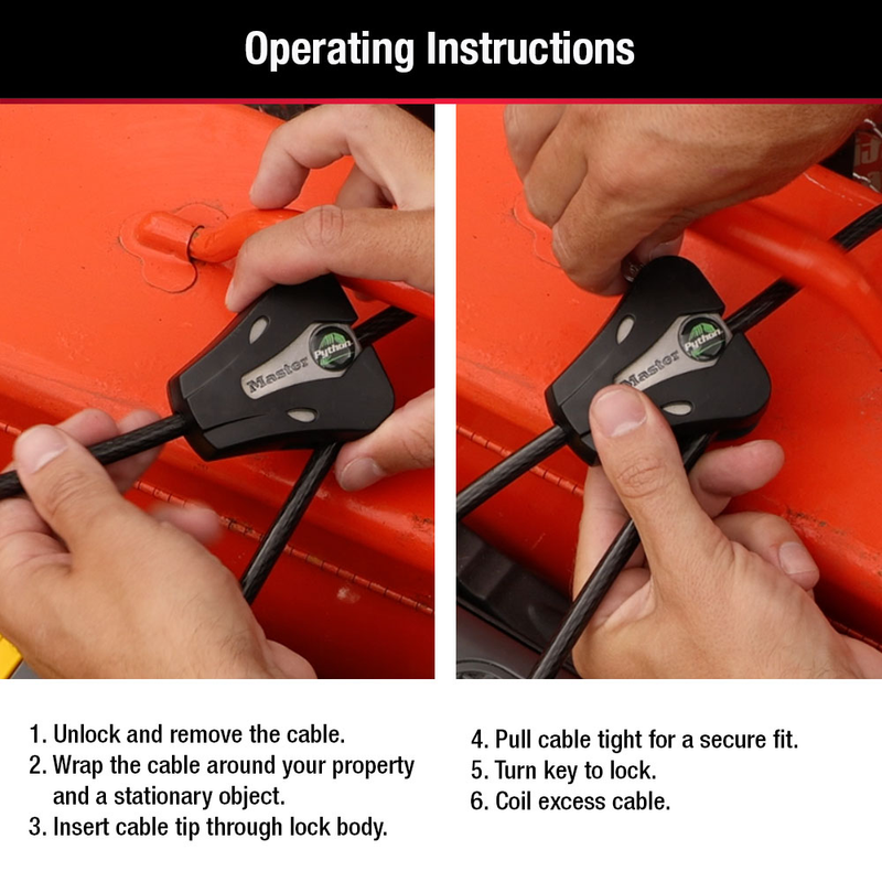 8418D Python™ Adjustable Locking Cable – Master Lock Store