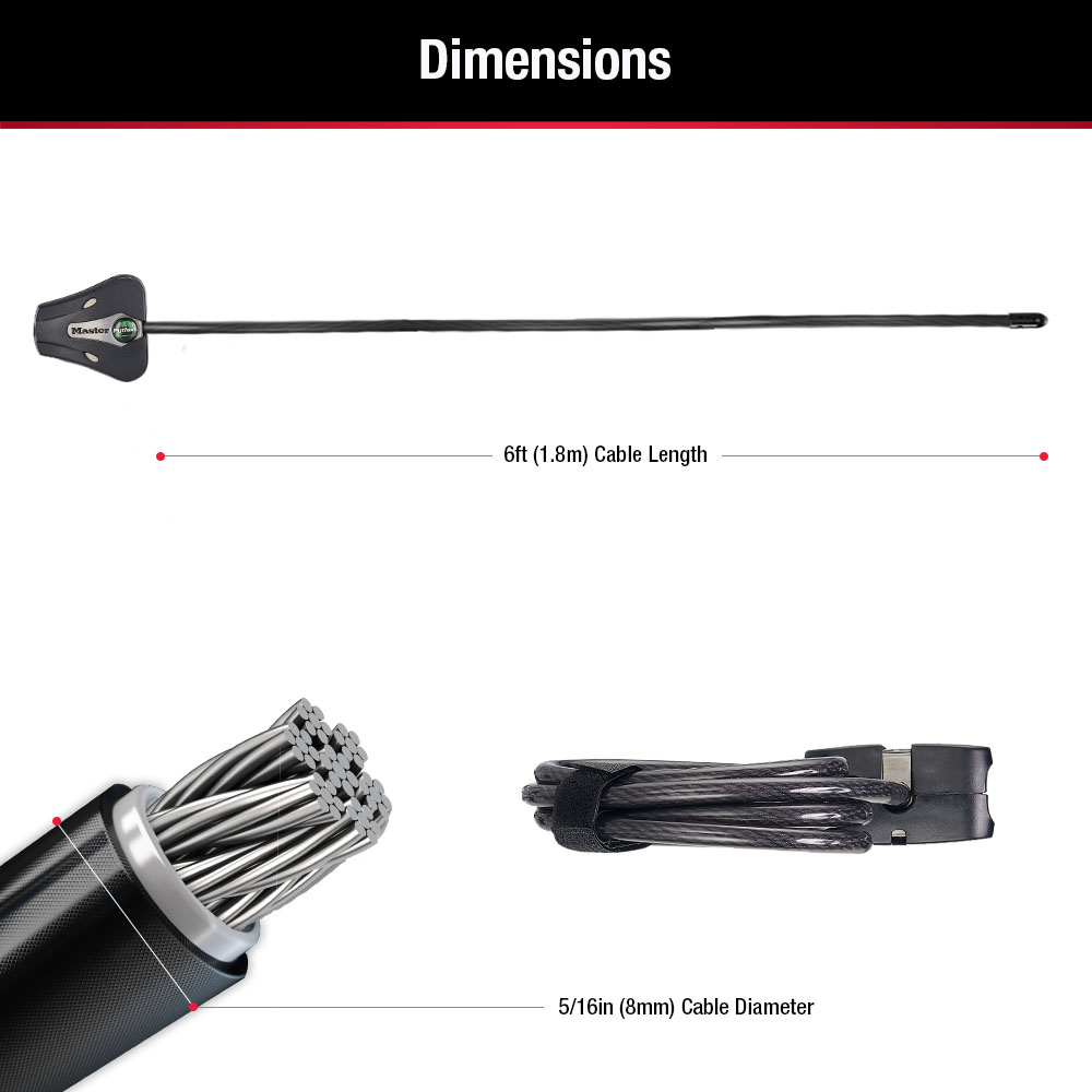 8418D Python™ Adjustable Locking Cable – Master Lock Store