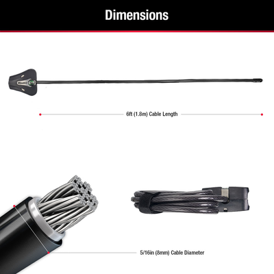 Adjustable Python™ Cable Lock, 6 ft x 5/16 in