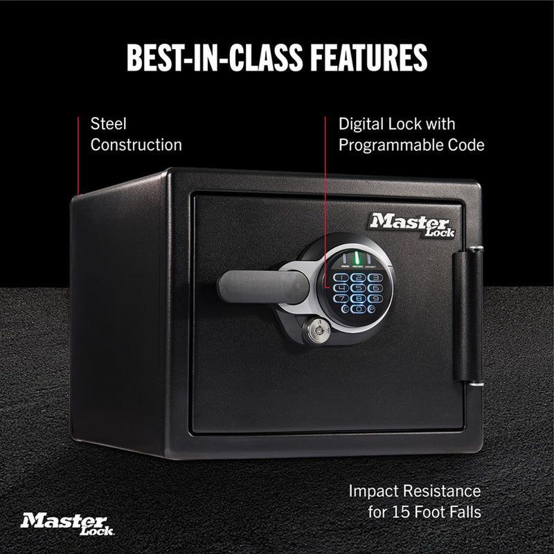 Master Lock Black Premium 2-Hour Fireproof Safe with Digital Keypad, .82 cu-ft