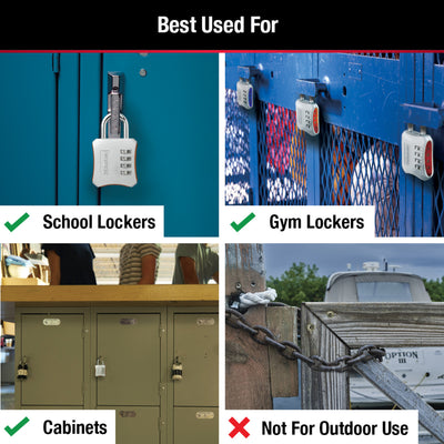 Large Set Your Own Combination Lock, 2 in Wide