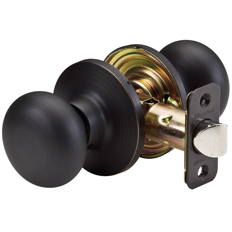 Biscuit Style Hall and Closet Door Knob; Aged Bronze