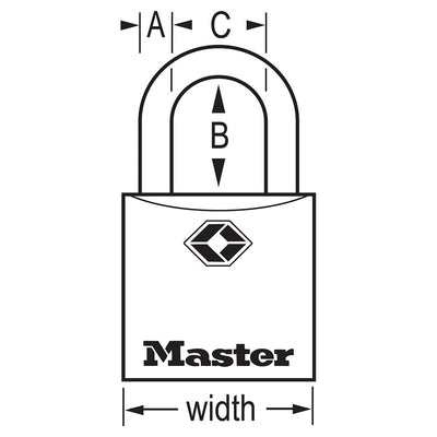 TSA Lock with Solid Metal Body, 7/8 in Wide, 2 pack