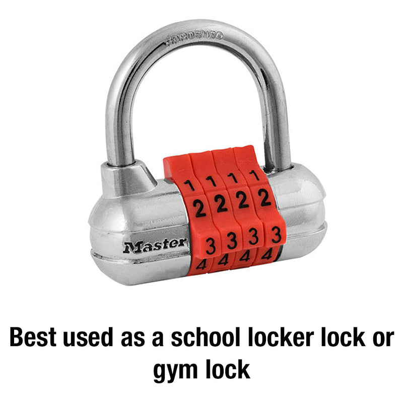 Large Set Your Own Combination Lock with Colored Dials, 2–1/2 in Wide