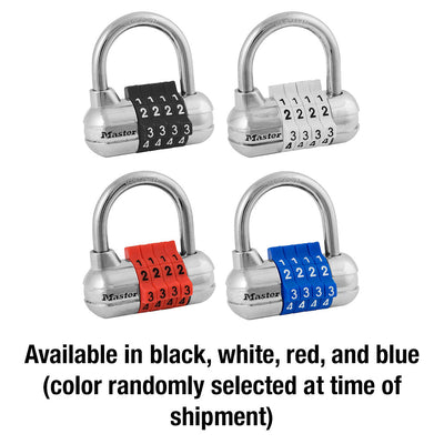 Large Set Your Own Combination Lock with Colored Dials, 2–1/2 in Wide