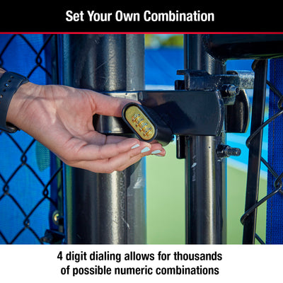 Solid Steel Outdoor Combination Lock, Set Your Own Combo, 2 in Wide