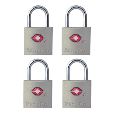 4683Q Solid Metal TSA-Approved Luggage Lock (4-Pack)