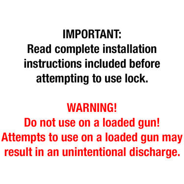 Set Your Own Combination Trigger Lock, Fits Most Firearms