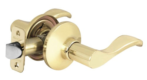 Wave Style Lever Knob; Polished Brass