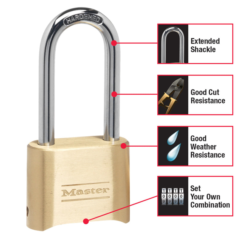 Bronze Solid Body Combination Lock, 2 in Wide