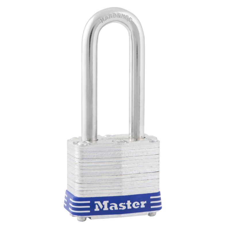 Laminated Steel Padlock, Pin Tumbler, 1-9/16 in Wide