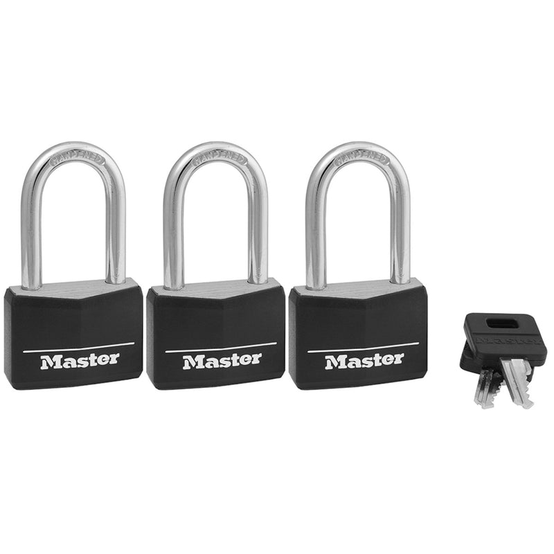 Vinyl-Covered Solid Body Padlock, 1-9/16 in Wide