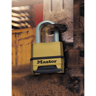 Magnum Heavy Duty Solid Body Combination Lock, 2 in Wide with 1-1/2 in Shackle
