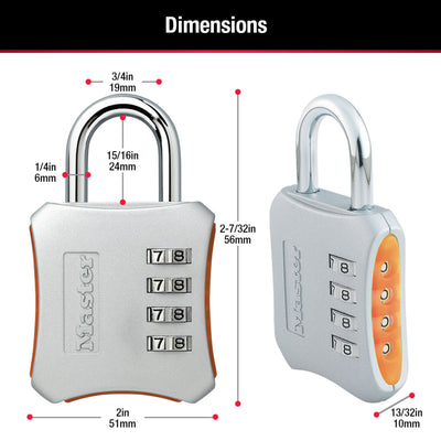 Large Set Your Own Combination Lock, 2 in Wide