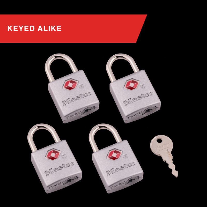 TSA Lock with Solid Metal Body, 7/8 in Wide